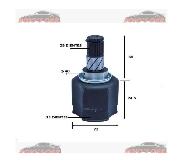 JUNTA HOMOCINETICA LADO CAJA RACE DER E IZQ NISSAN MARCH 1.6L L4 2012-2019