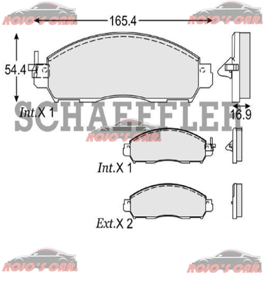  BALATA FRENO DE DISCO FAG POSICION DELANTERO LADO DERECHO E IZQUIERDO SEMI METALICA PARA NISSAN NP300 2016-2017, FRONTIER 2016-2017