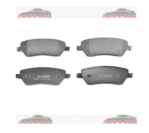 BALATA FRENO DE DISCO WAGNER DELANTERA SEMI METALICA PARA NISSAN MARCH 2011-2012, MICRA 1.4L L4 2005-2007, RENAULT EURO CLIO 1.6L L4 2007-2008, DUSTER 2012