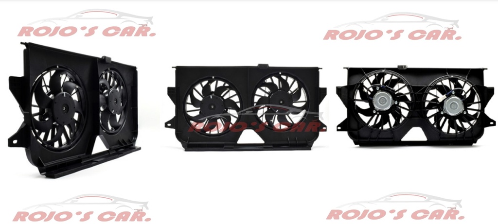 MOTOVENTILADOR TOTALPARTS PARA RADIADOR - CHRYSLER TOWN COUNTRY 6CIL 3.3L 05-07, 4677695AA|4677695AB|4677695-AC 2 / 2 TERMINALES MOTOR, ASPAS Y TOLVA 12V 7 / 7